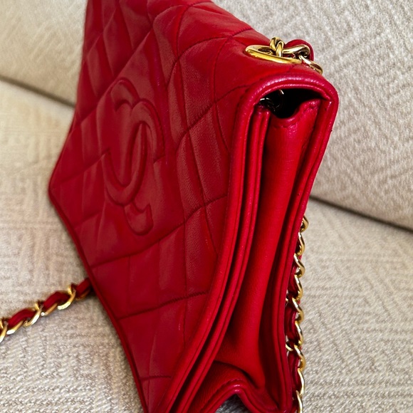 Authentic Chanel Vintage Rectangle Flap Tassel Handbag - Picture 12 of 12